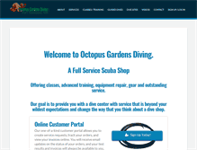 Tablet Screenshot of octopusgardensdiving.com